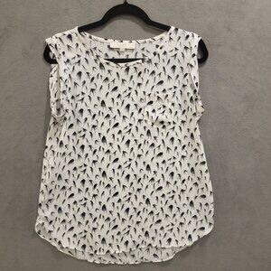 Loft Sleeveless Tank Top Blouse Women’s Small Flying Bird Pocket Office Business